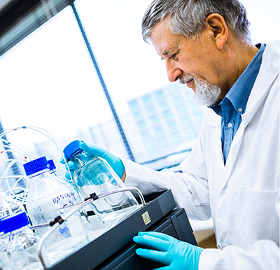 Scientist conducting laboratory research